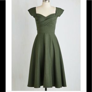 NWOT Stop Staring! Green Pine All Mine Swing Dress